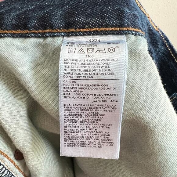 Old Navy Bootcut Jeans Men's 44x34 Dark Wash High Rise 100% Cotton Non Stretch - Picture 6 of 7